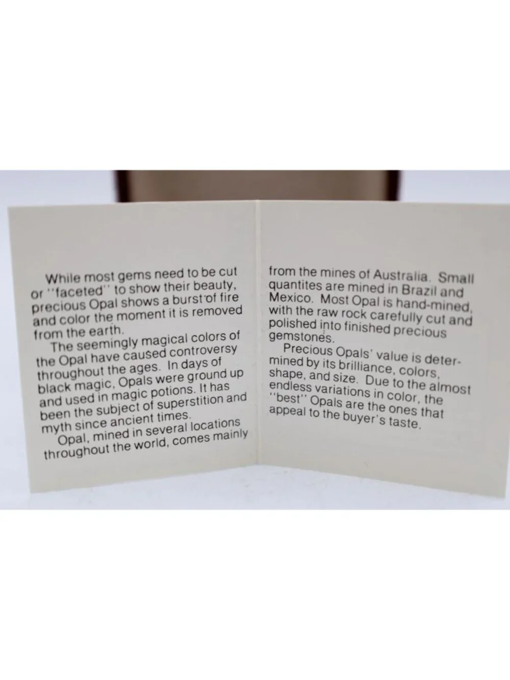 Australian Opal Gold Tie Tack Precious Stone Chain Velvet Gift Box Vintage NEW